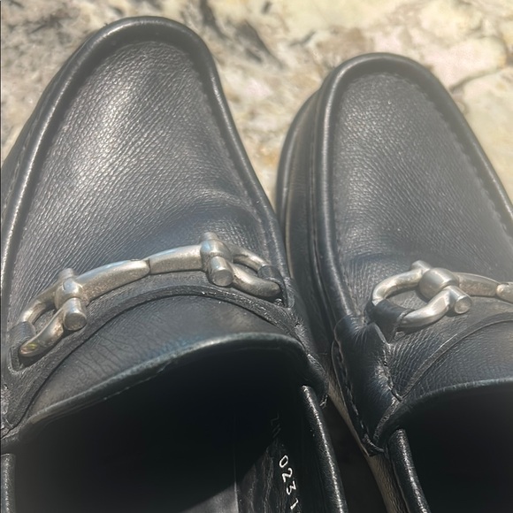 Salvatore Ferragamo Black Leather Slip-On Loafers main image 8